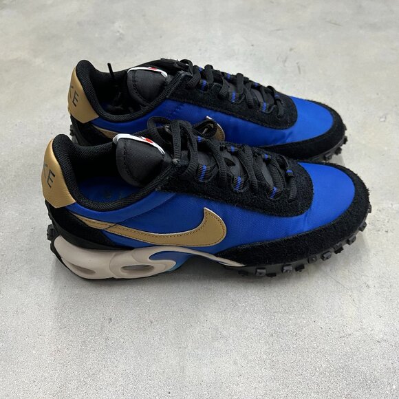 Nike Men's Air Max Waffle Racer SP Hyper Blue Metallic Gold FV6946 400 - New - Picture 3 of 8